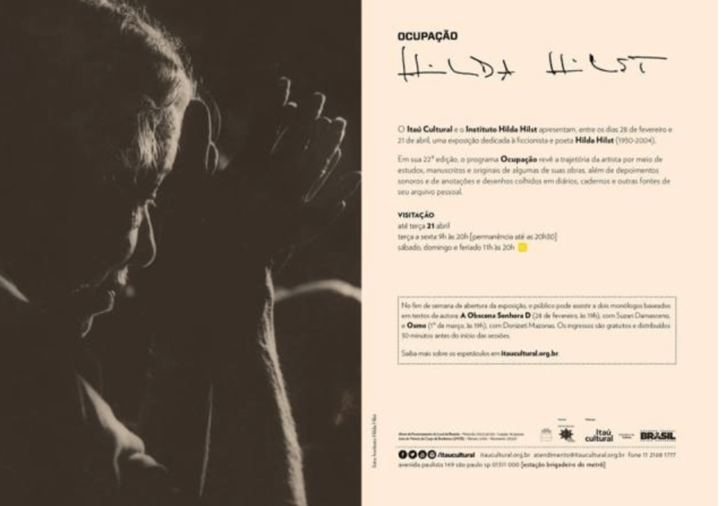 Como se explica Hilda Hilst? (eu numa fase&nbsp;hilstiana)